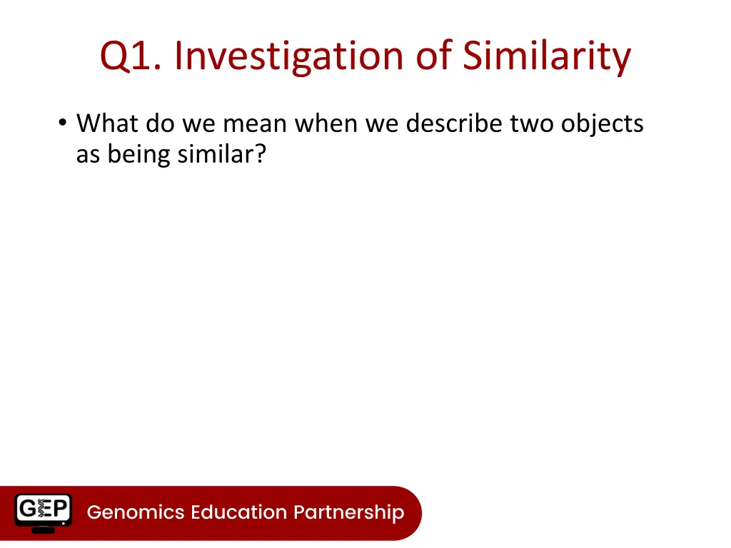 q1 investigation of similarity