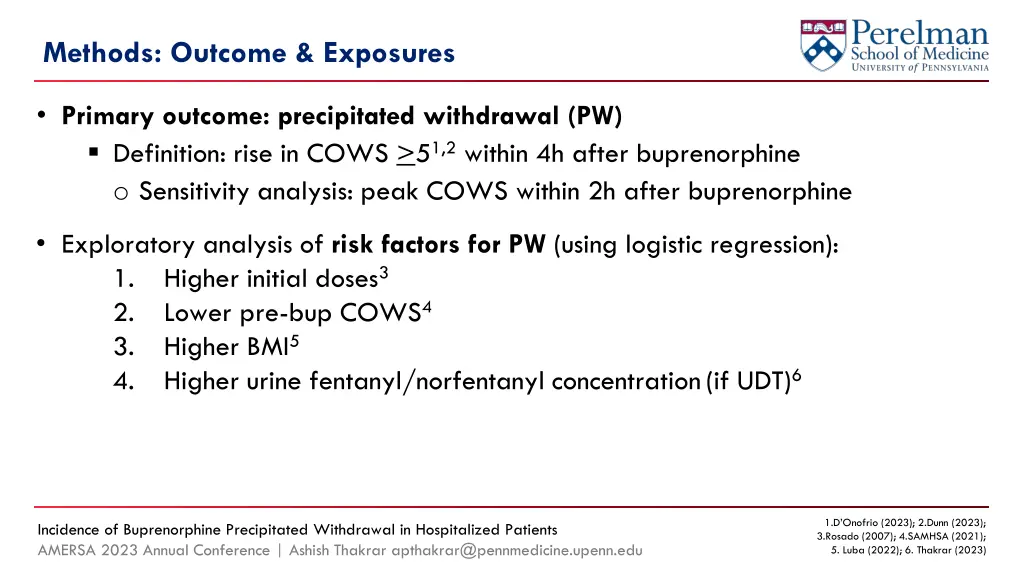 methods outcome exposures