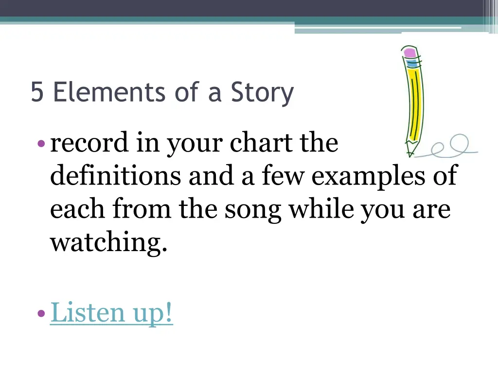 5 elements of a story