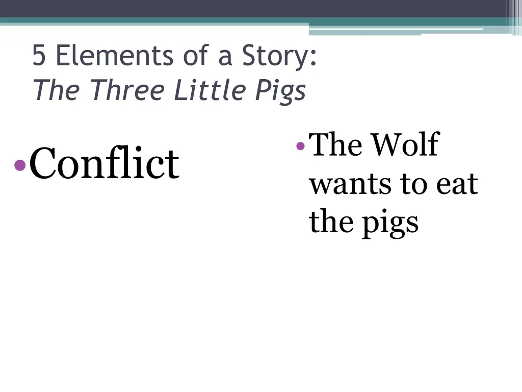 5 elements of a story the three little pigs 2