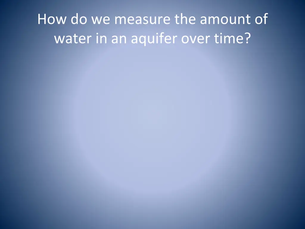 how do we measure the amount of water