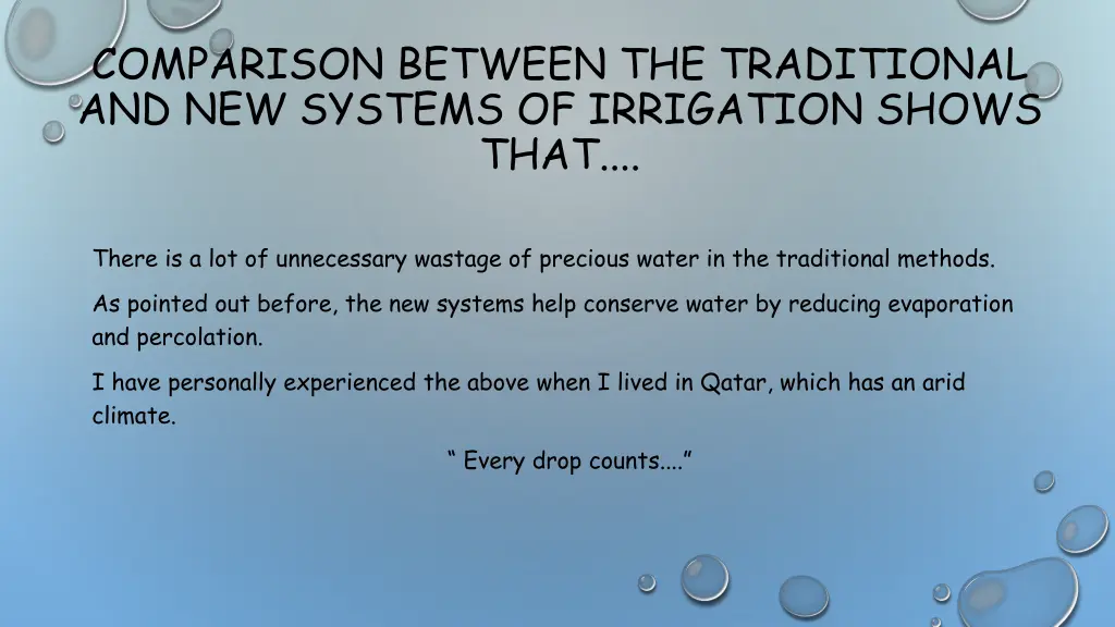 comparison between the traditional