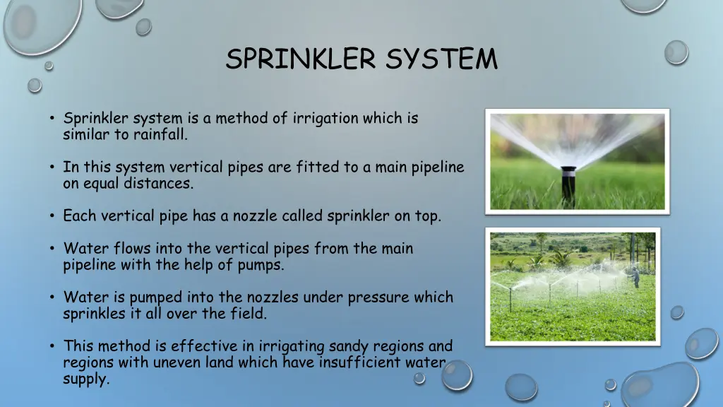 sprinkler system