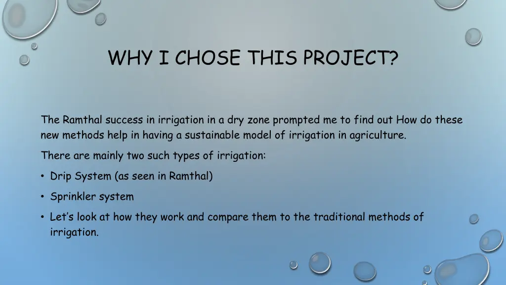 why i chose this project