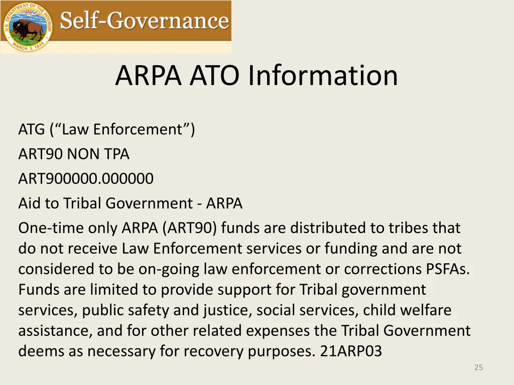 arpa ato information 1