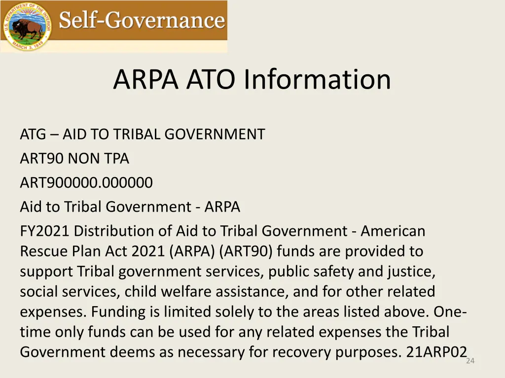 arpa ato information