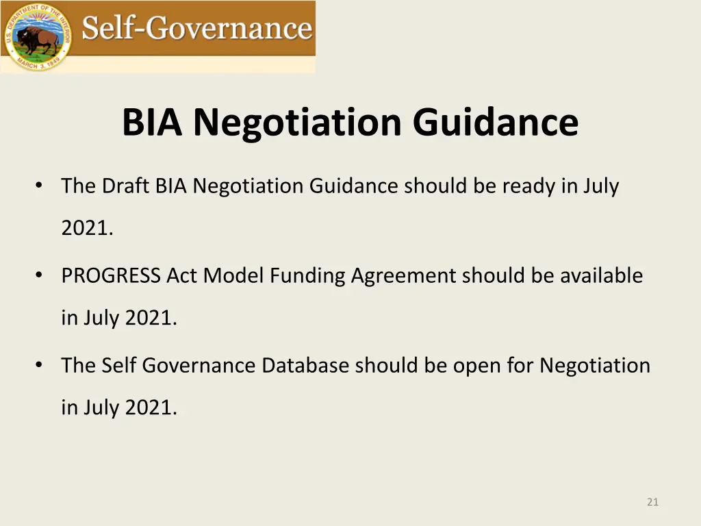 bia negotiation guidance