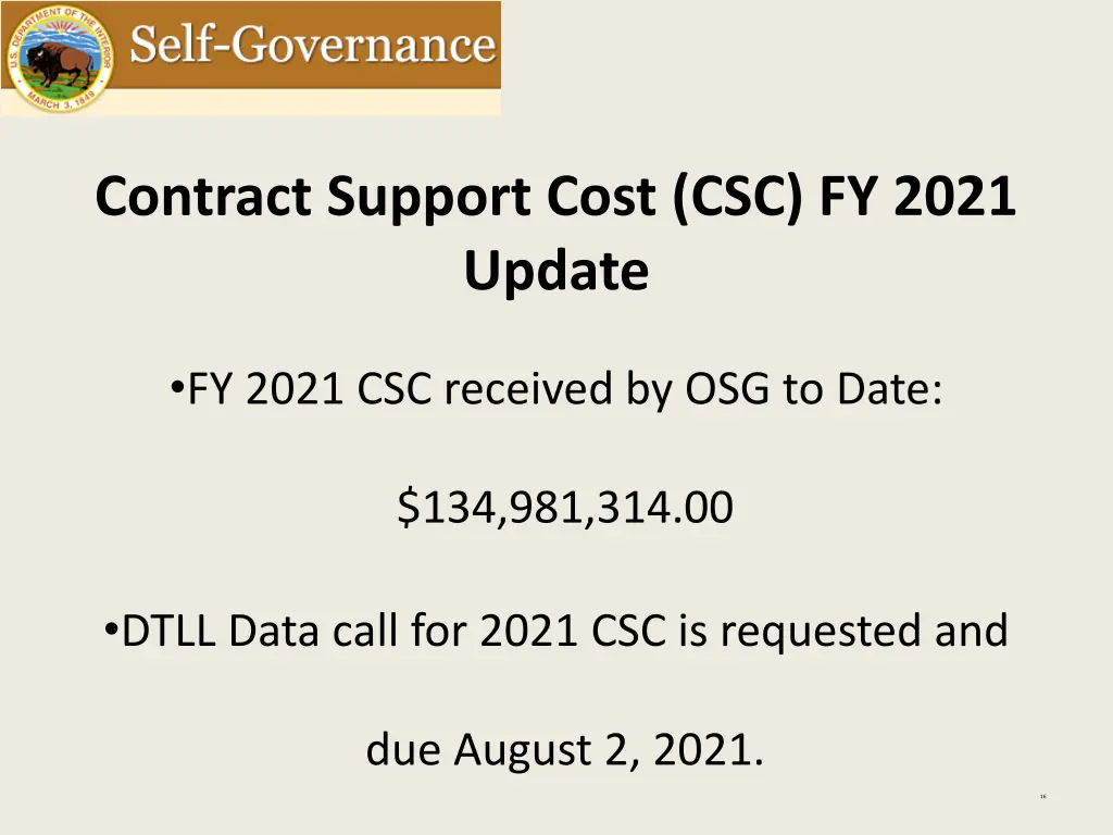 contract support cost csc fy 2021 update