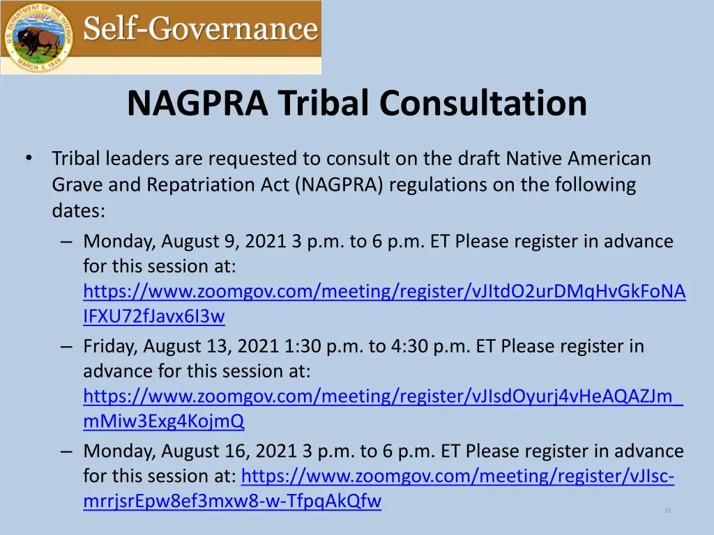 nagpra tribal consultation
