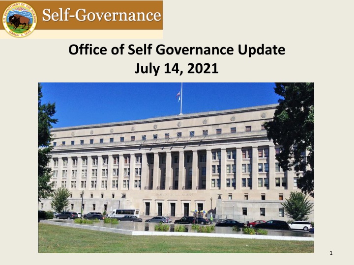 office of self governance update july 14 2021