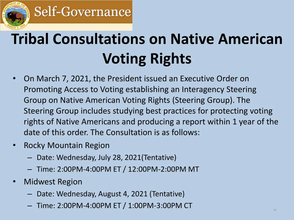 tribal consultations on native american voting
