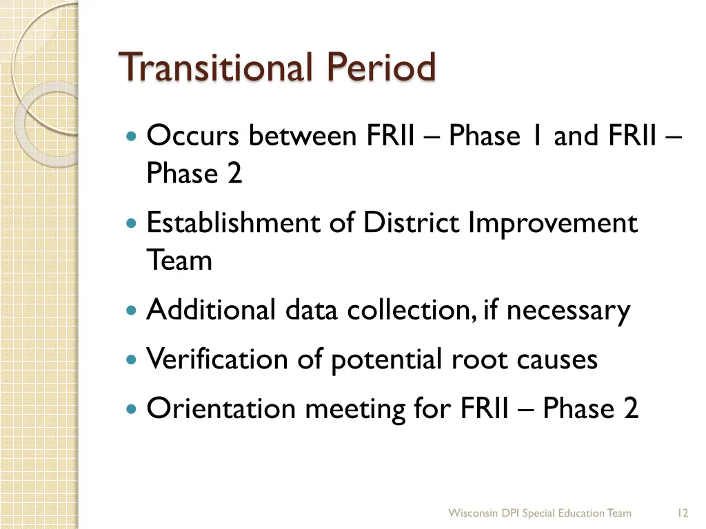 transitional period