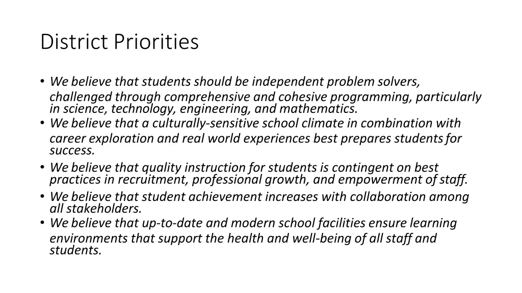 district priorities