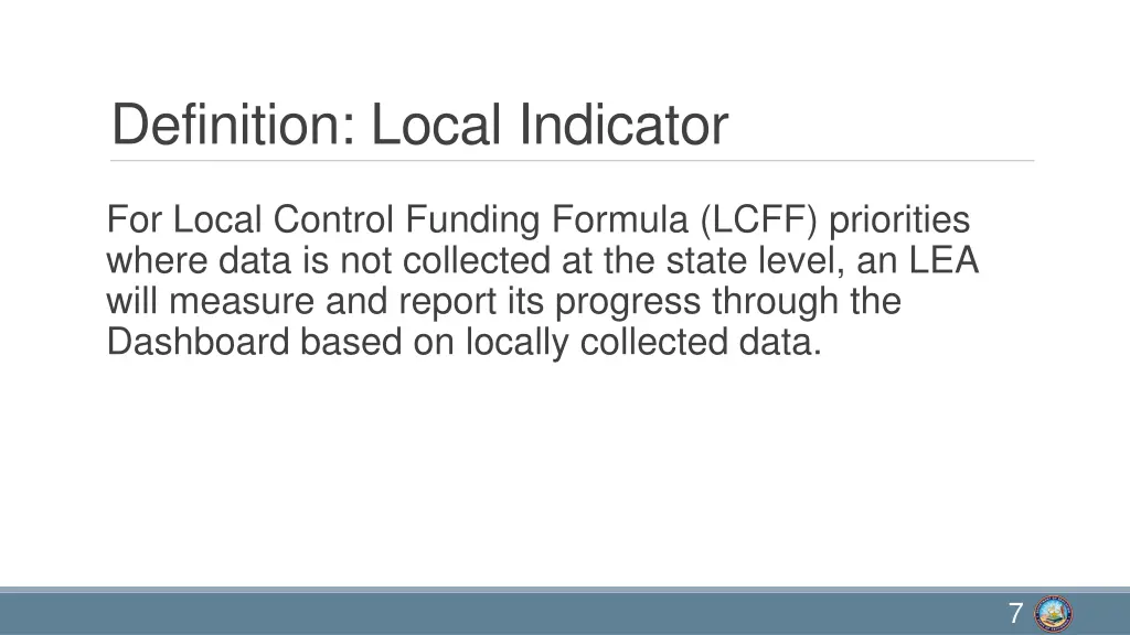 definition local indicator