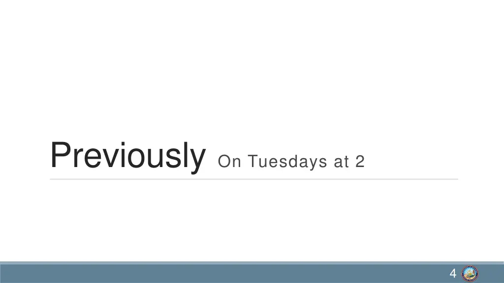 previously on tuesdays at 2