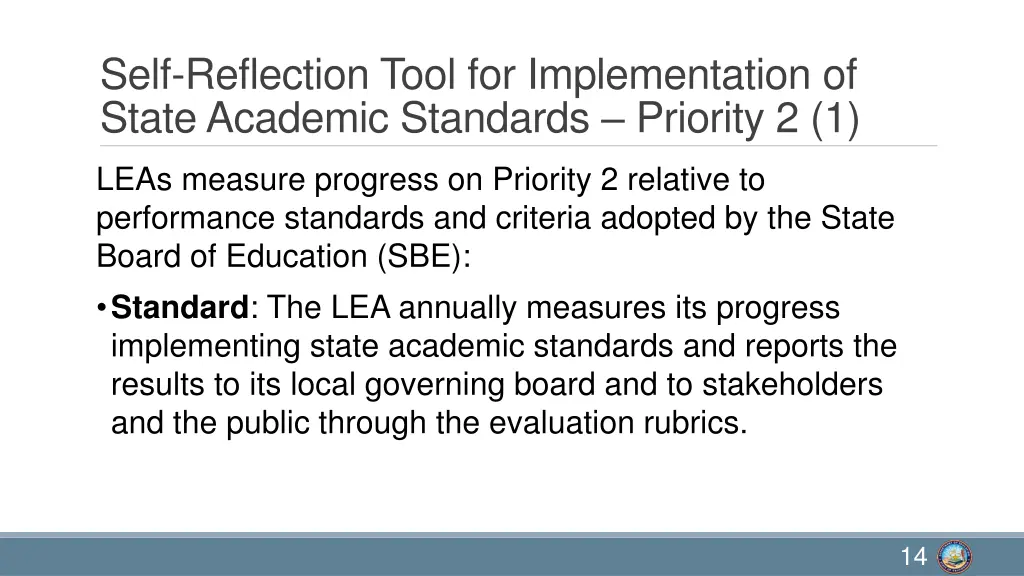 self reflection tool for implementation of state