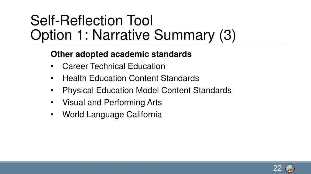 self reflection tool option 1 narrative summary 3