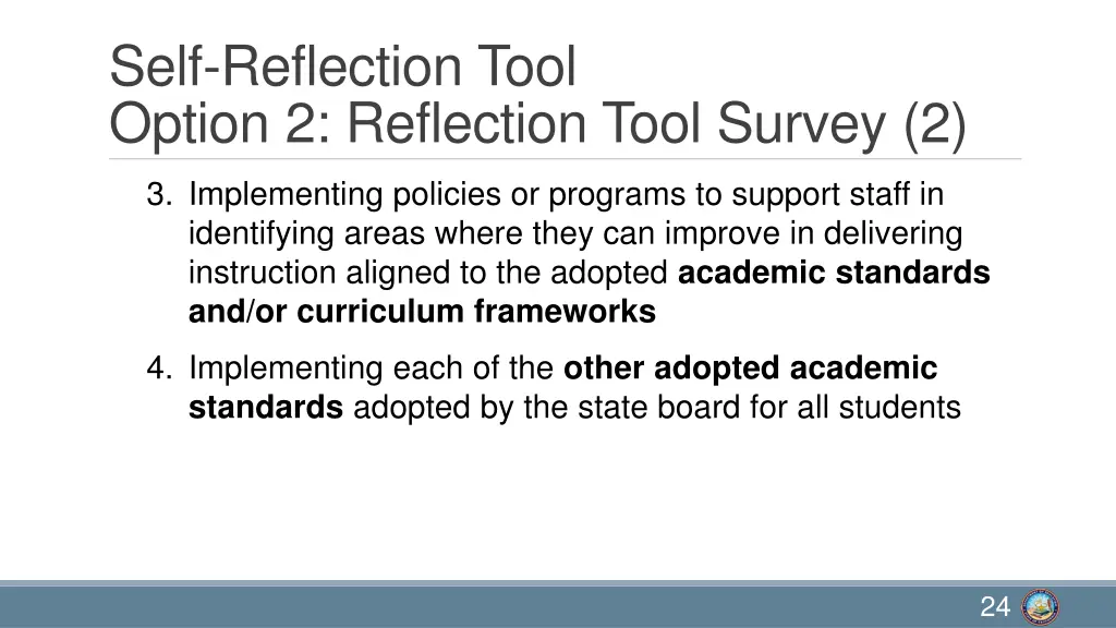 self reflection tool option 2 reflection tool 1