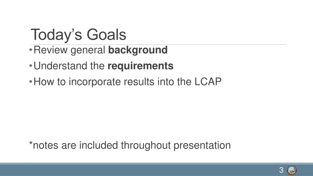 today s goals review general background