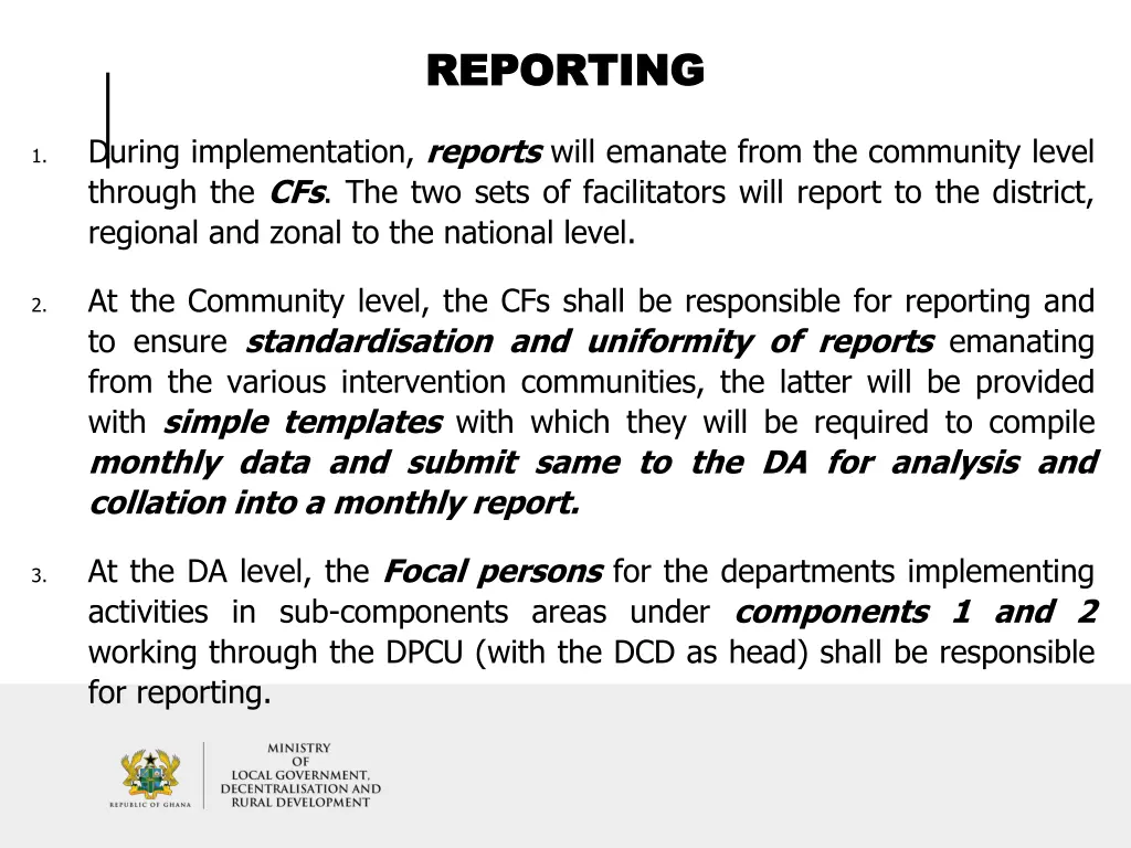 reporting reporting
