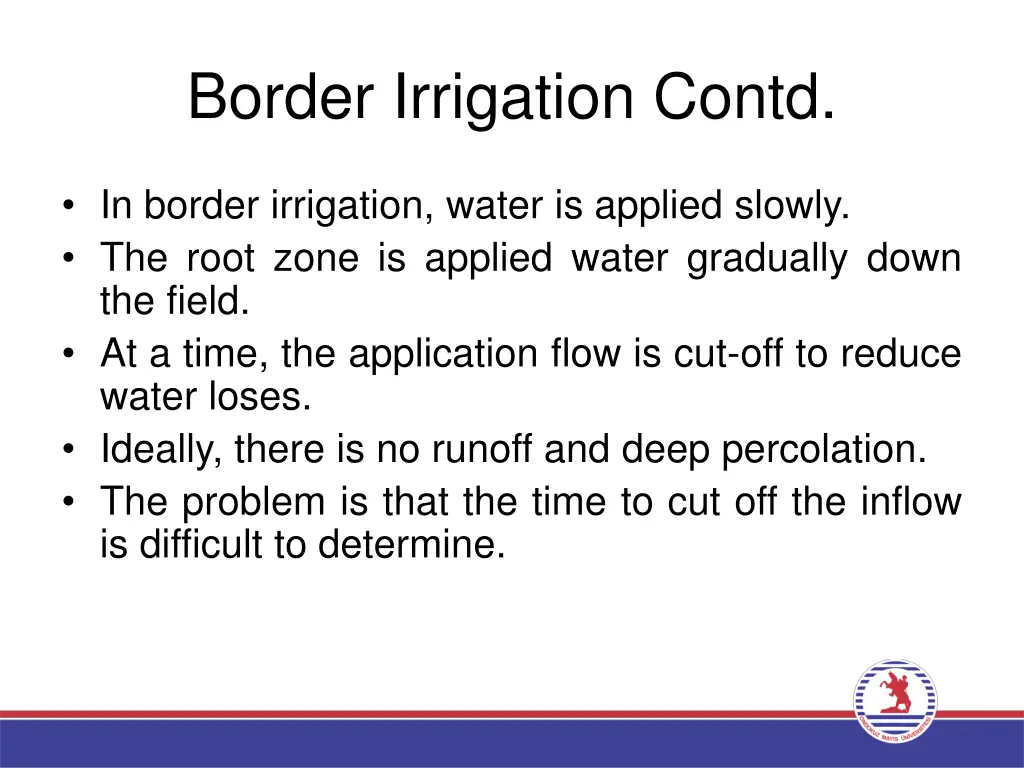 border irrigation contd