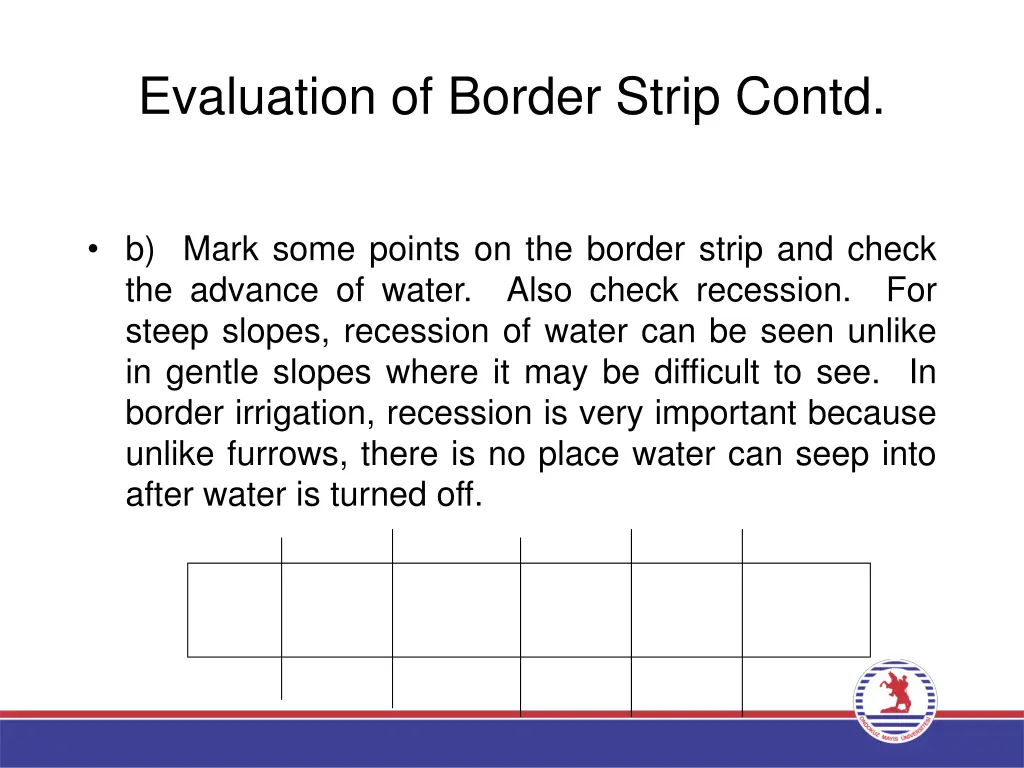 evaluation of border strip contd