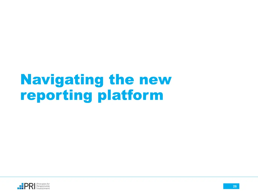 navigating the new reporting platform