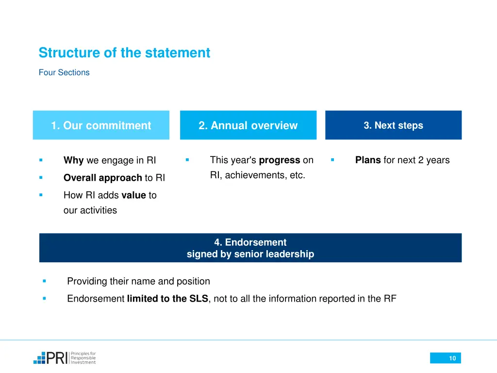structure of the statement