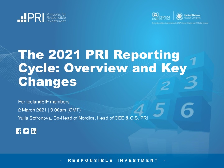 the 2021 pri reporting cycle overview
