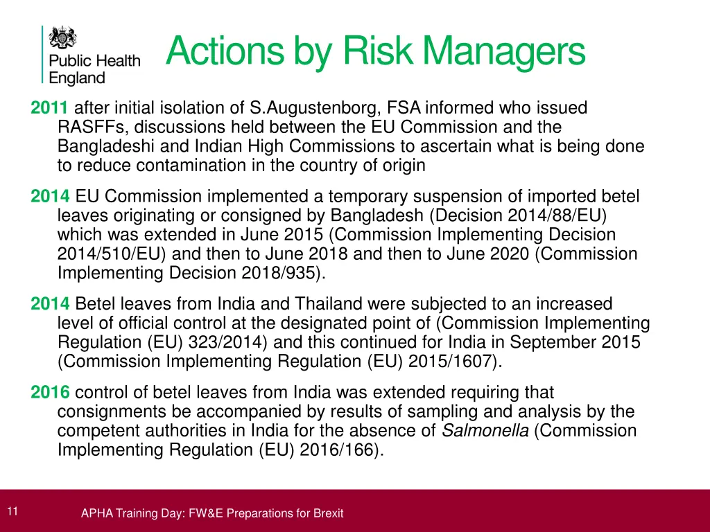 actions by risk managers