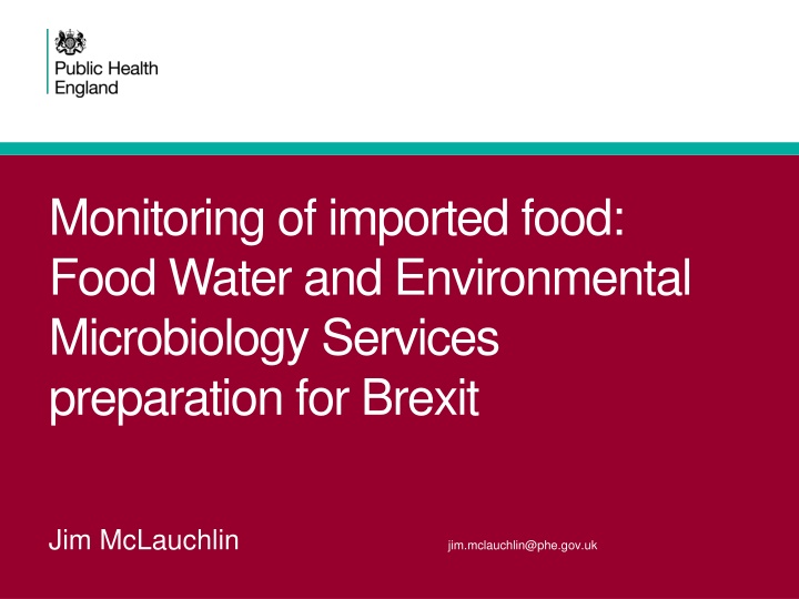 monitoring of imported food food water