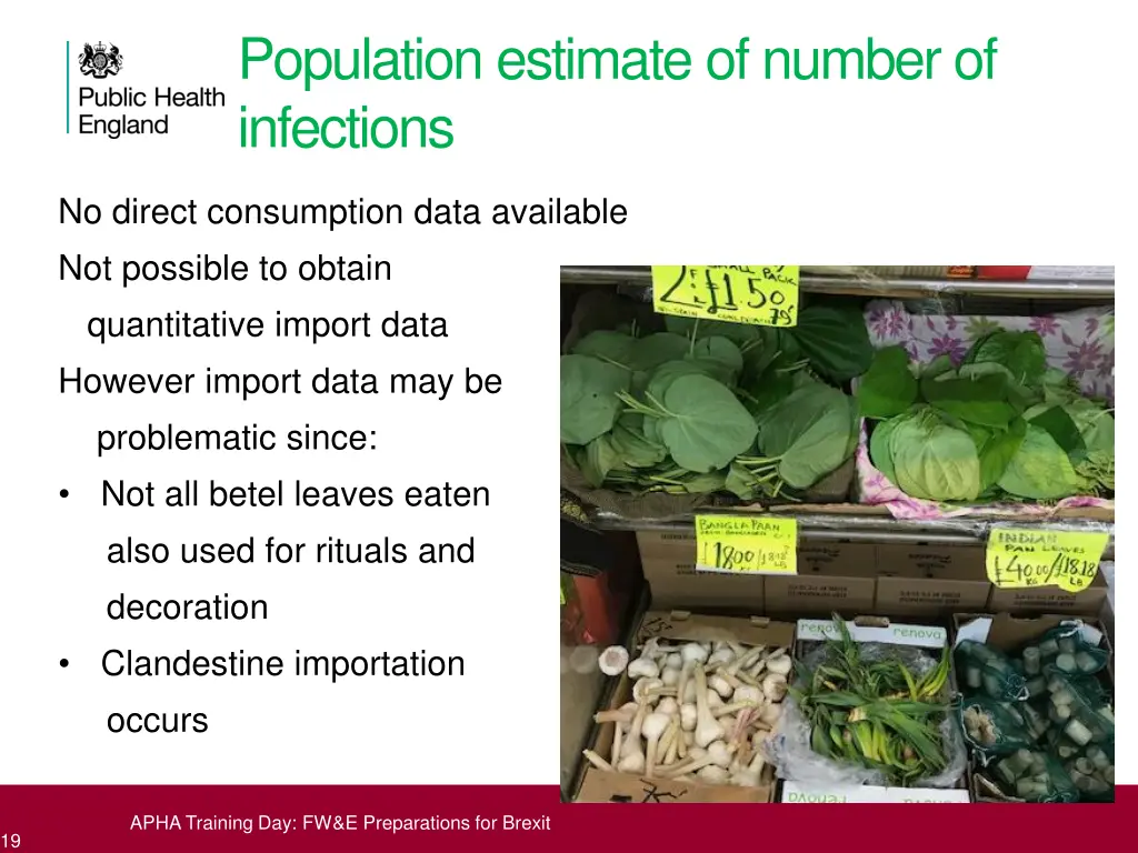 population estimate of number of infections