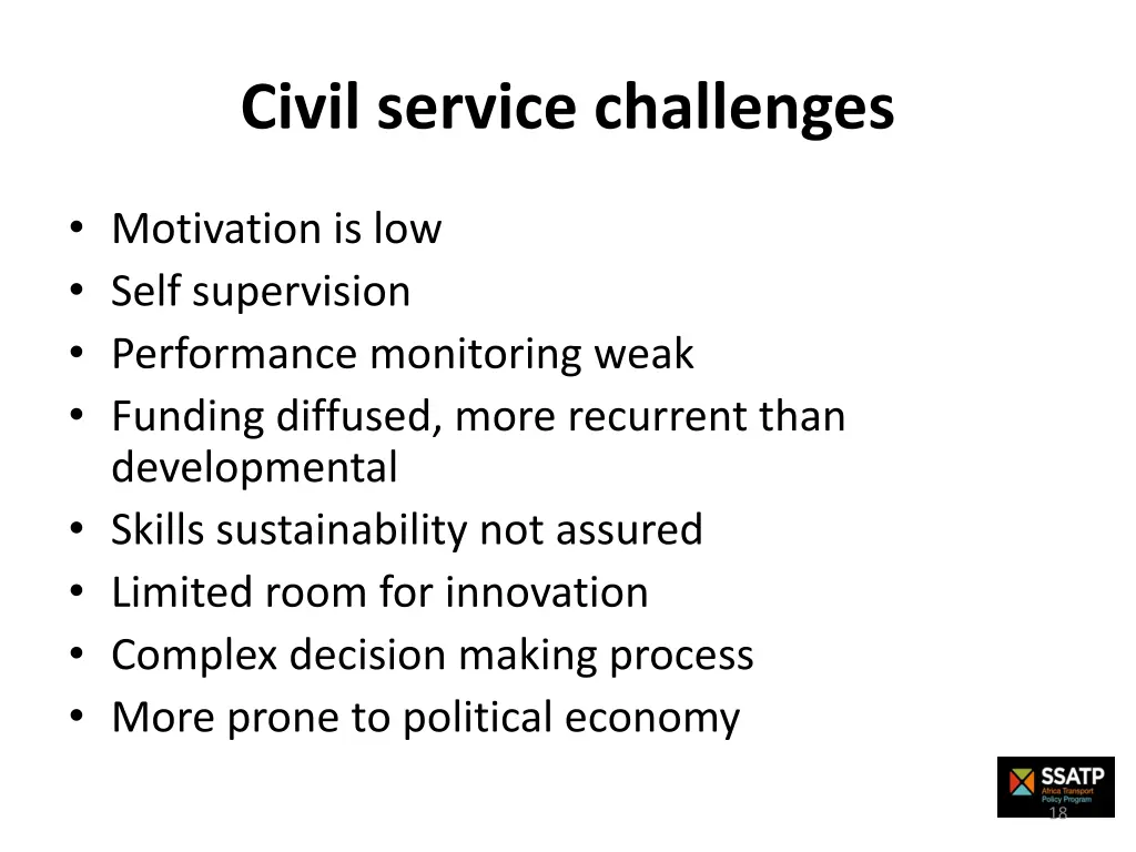 civil service challenges