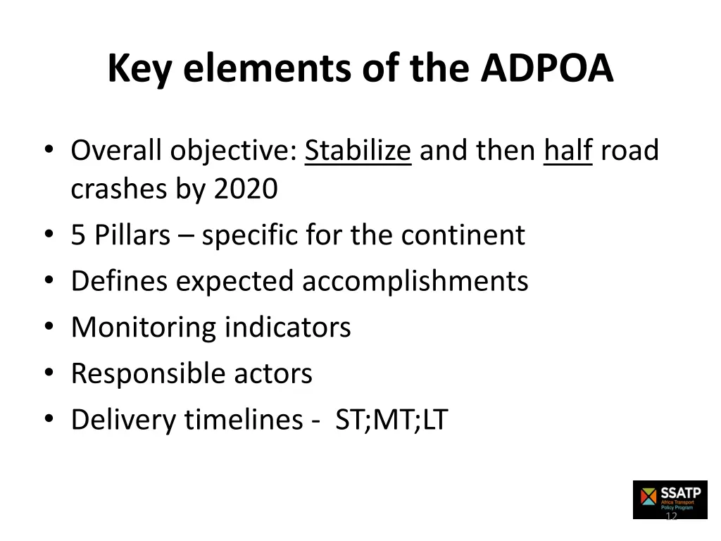 key elements of the adpoa