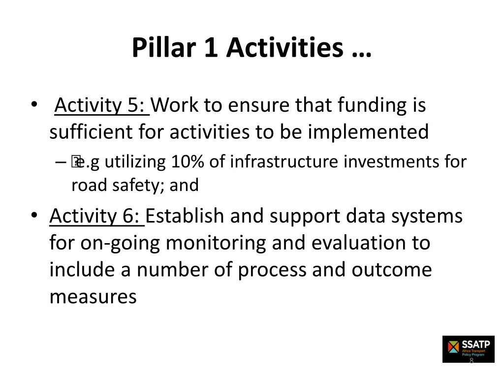 pillar 1 activities 1