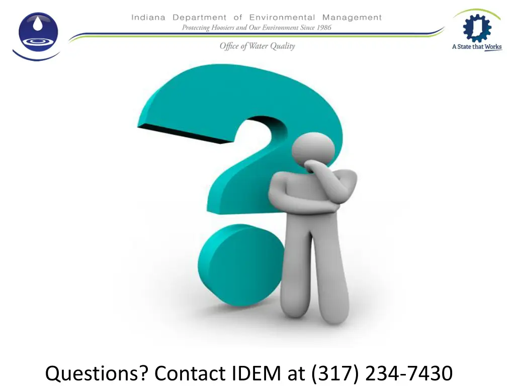 questions contact idem at 317 234 7430