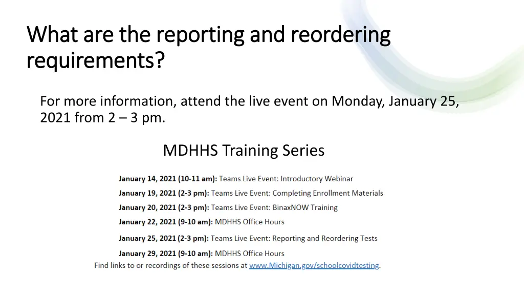 what are the reporting and reordering what