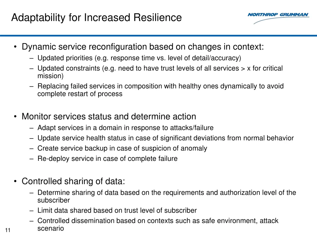 adaptability for increased resilience