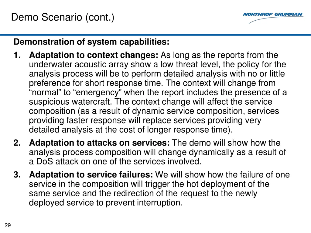demo scenario cont 1