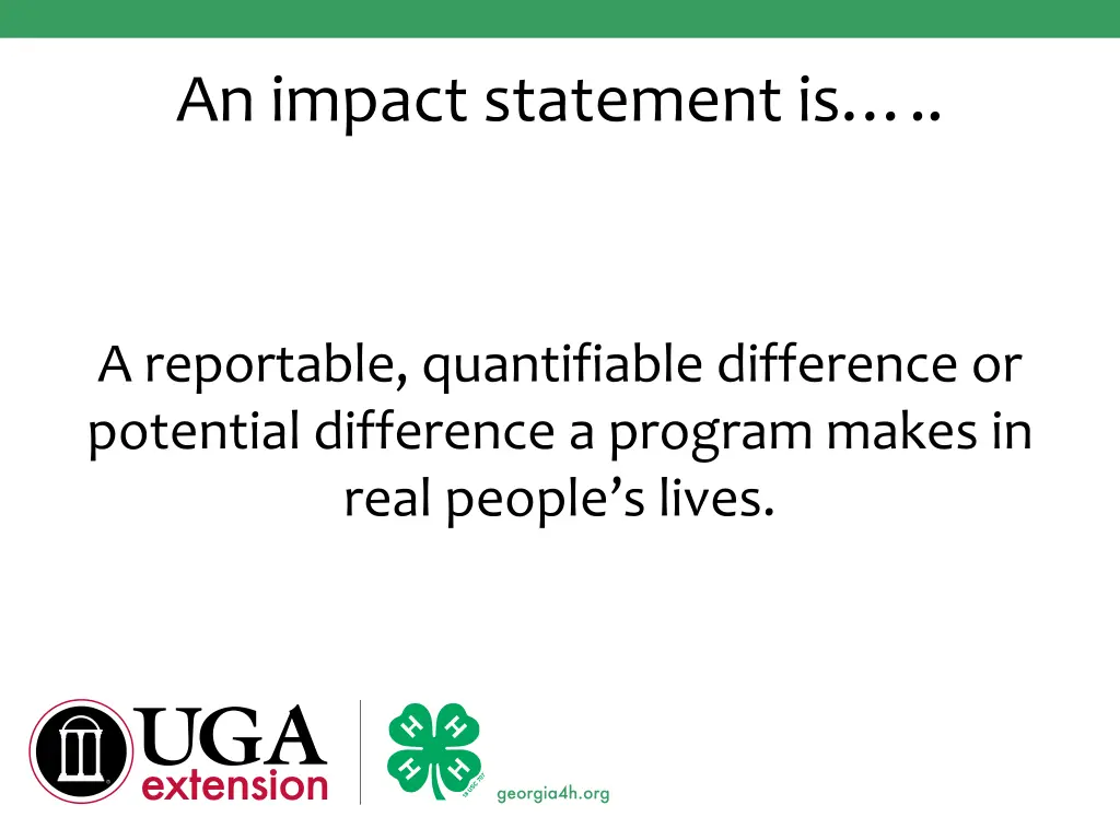 an impact statement is