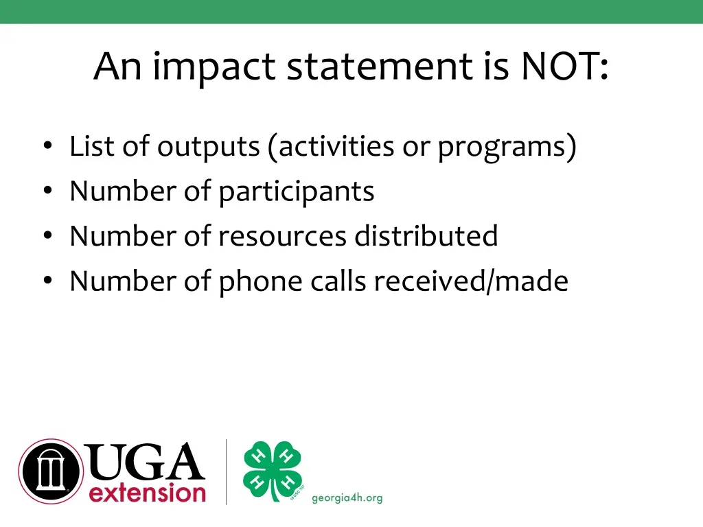 an impact statement is not