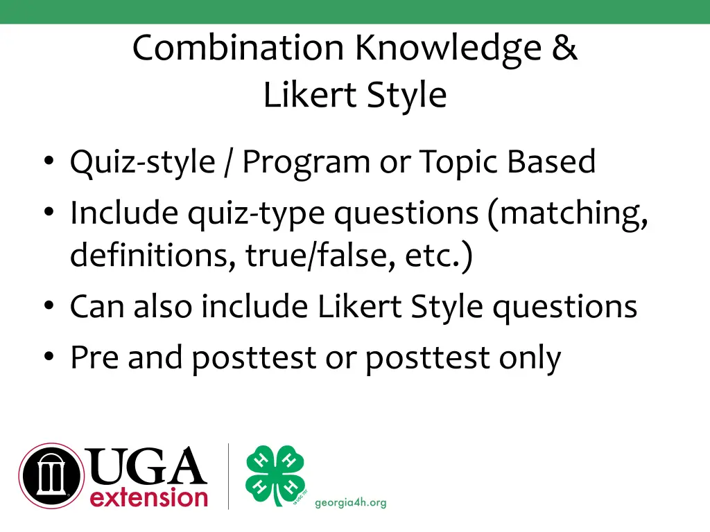 combination knowledge likert style