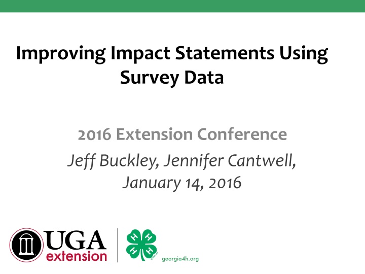 improving impact statements using survey data