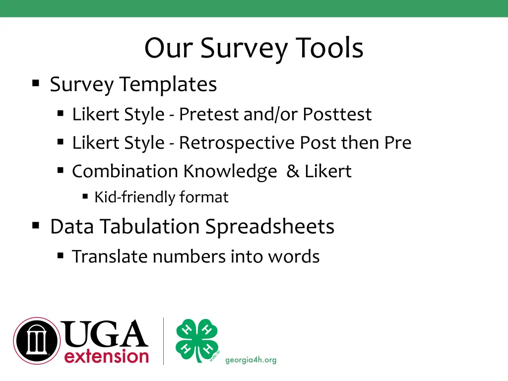 our survey tools