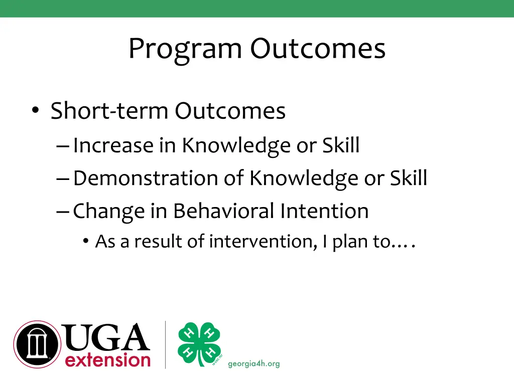 program outcomes