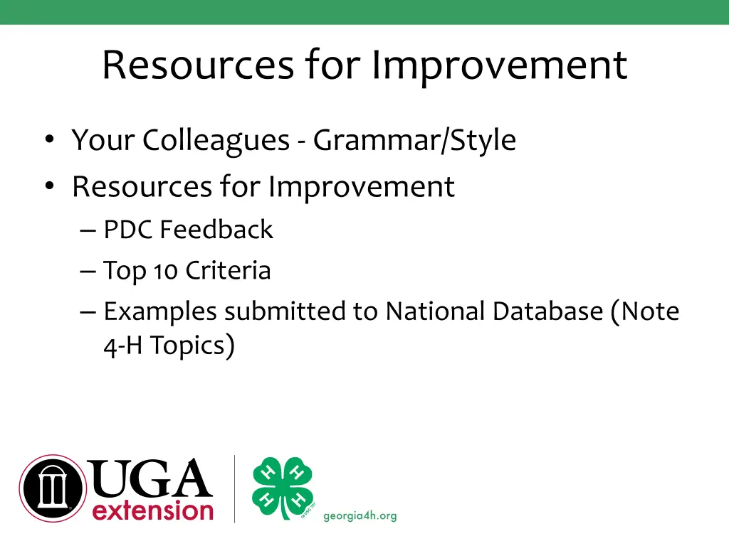 resources for improvement