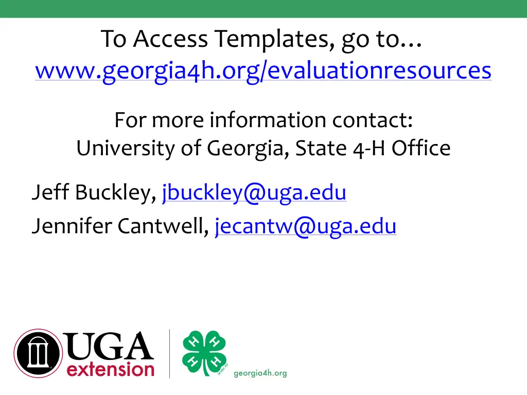 to access templates go to www georgia4h