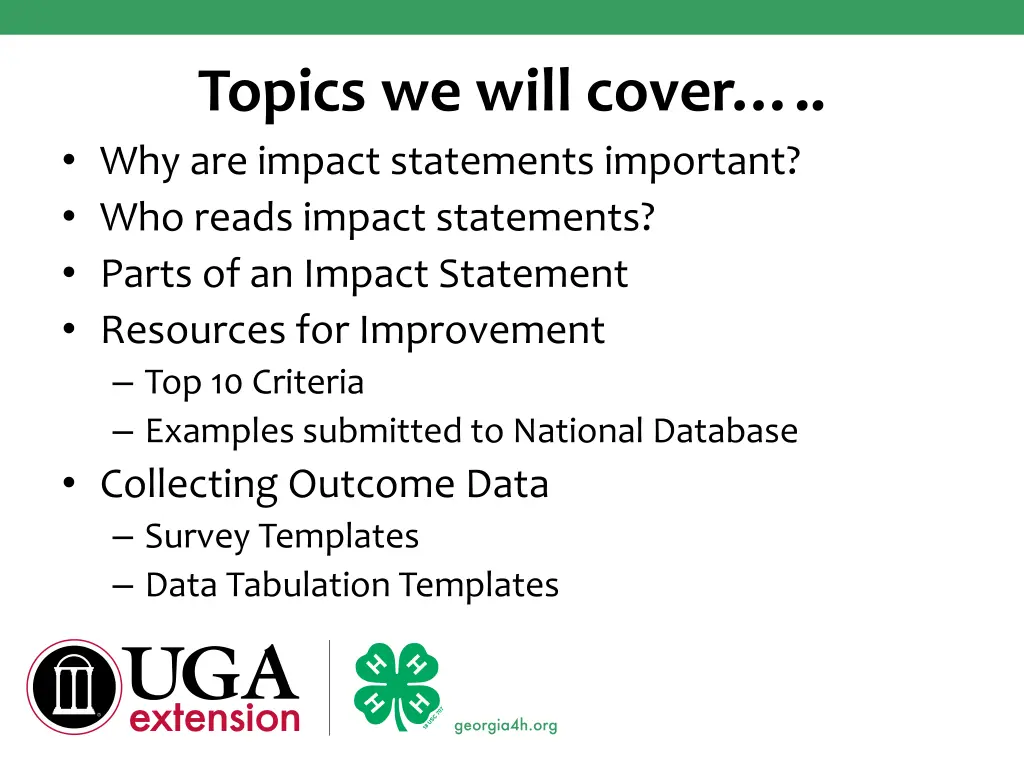 topics we will cover why are impact statements
