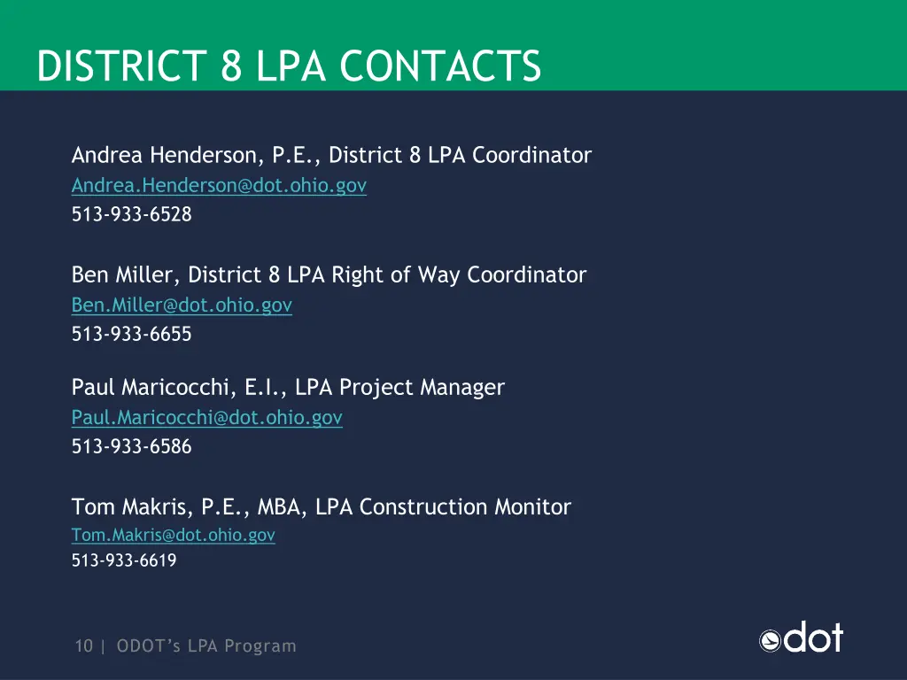 district 8 lpa contacts
