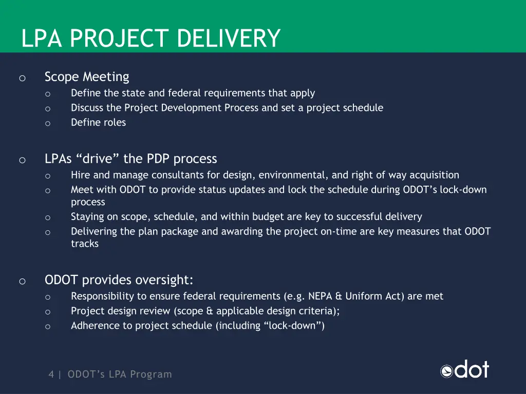 lpa project delivery